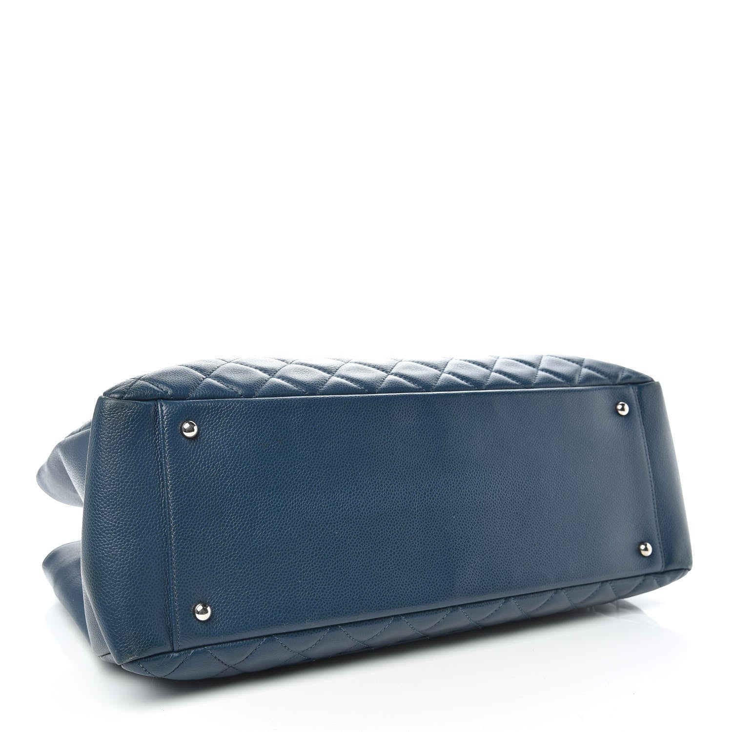 Chanel Caviar Quilted XL Grand Shopping Tote GST Navy Blue 4 of 22