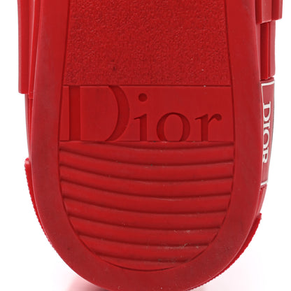 Christian Dior Technical Canvas Oblique Mens B23 High Top Sneakers 42 Bordeaux Rouge 6 of 9