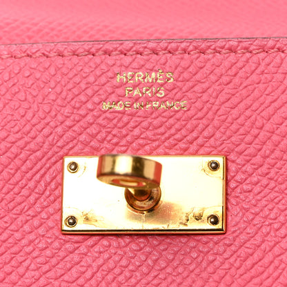 Hermes Epsom Kelly Longue Wallet Rose Azalee 6 of 9