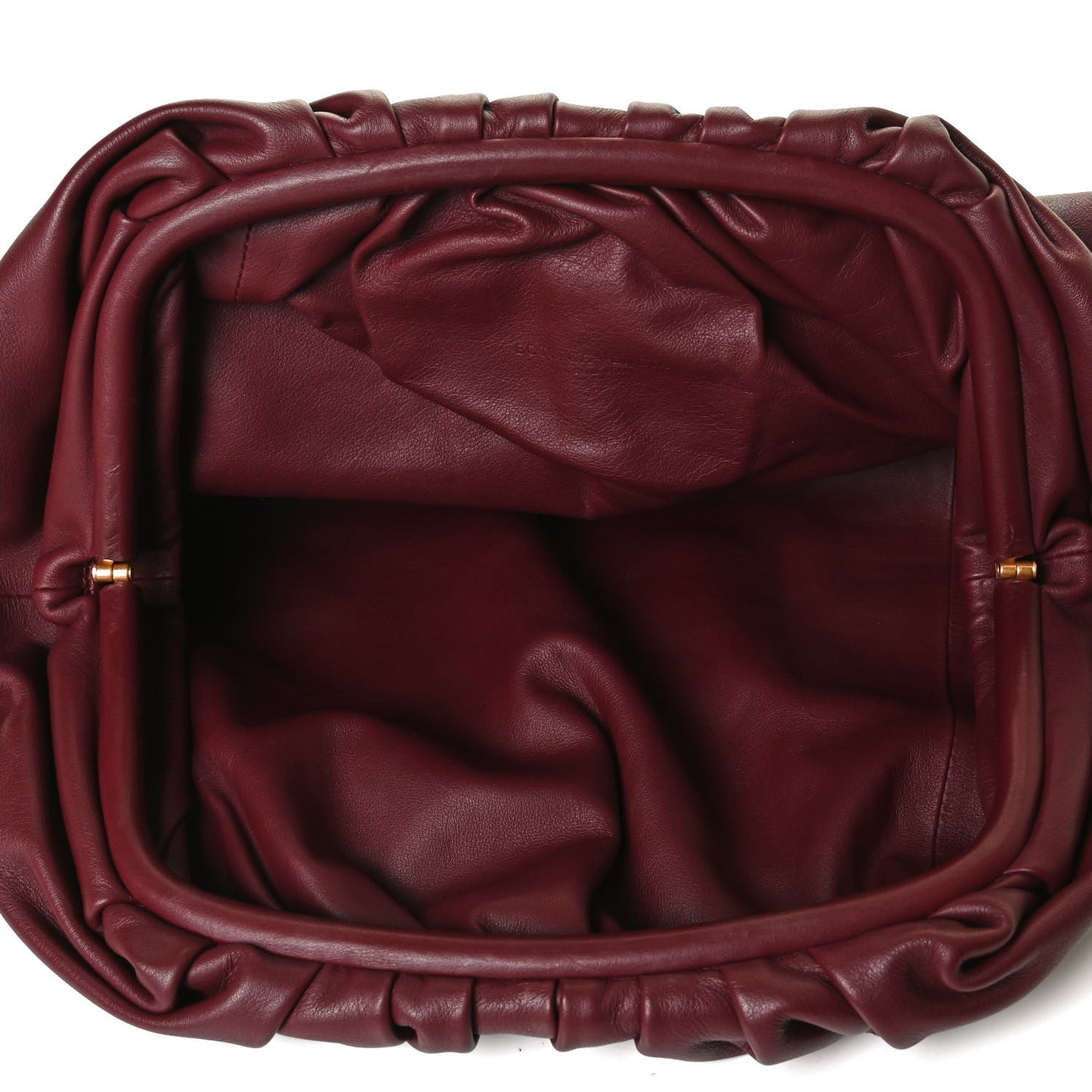Smooth Butter Calf The Pouch Oversized Clutch Bordeaux