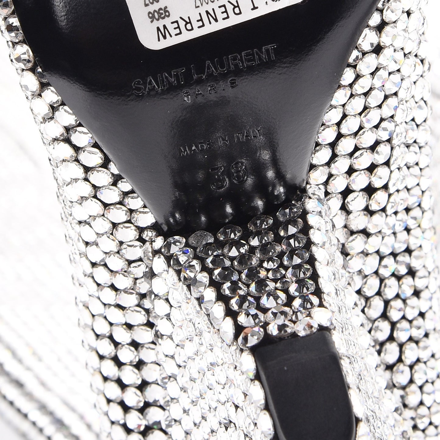 Swarovski Crystal Embellished Niki 105 Thigh High Boots 38