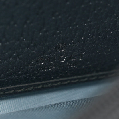 Gucci Grained Calfskin Bee Star Continental Chain Wallet Black 6 of 11