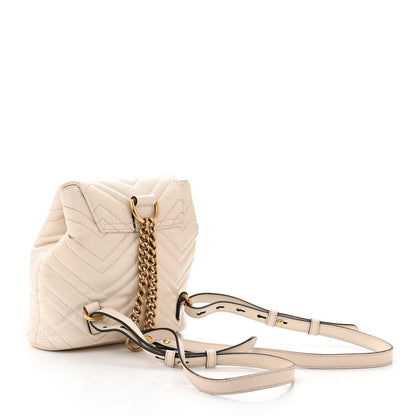 Gucci Calfskin Matelasse GG Marmont Flap Backpack White 3 of 11