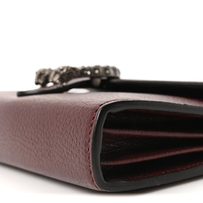 Gucci Dollar Calfskin Crystal Mini Dionysus Chain Wallet Vintage Bordeaux 9 of 9