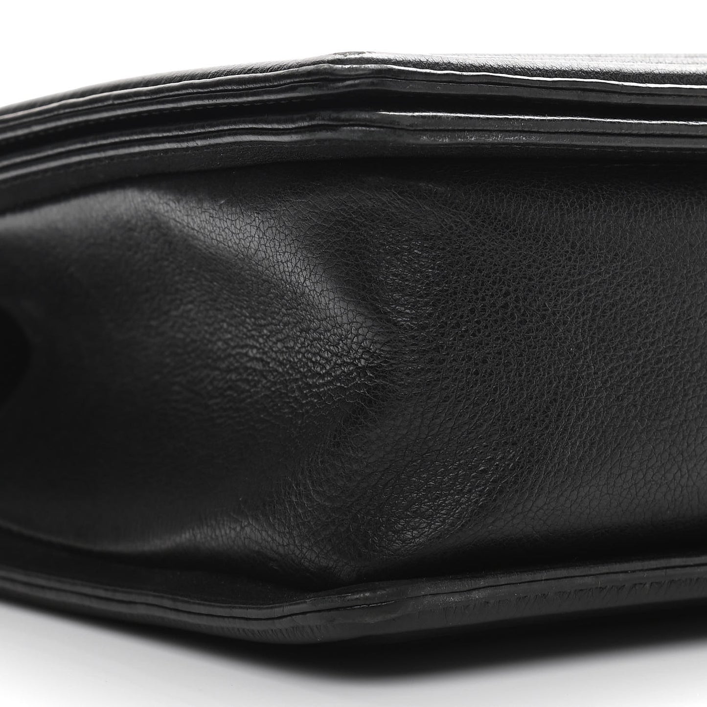 Grained Calfskin Quilted New Medium Boy Flap Black