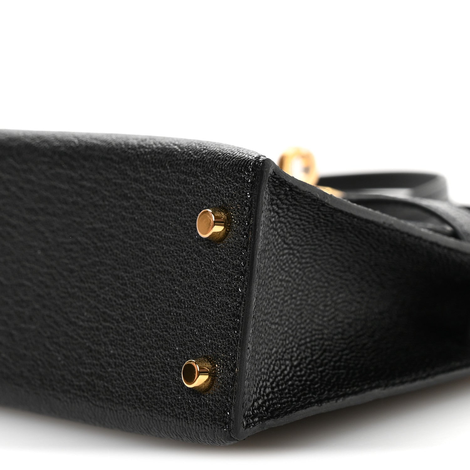 Hermes Chevre Mysore Horseshoe Mini Kelly Sellier 20 Black Rose Poupre 10 of 11