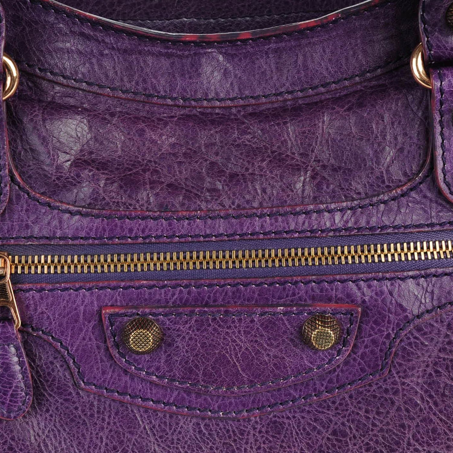 Balenciaga Agneau Giant 12 Rose Gold Hardware City Dark Violet 10 of 12