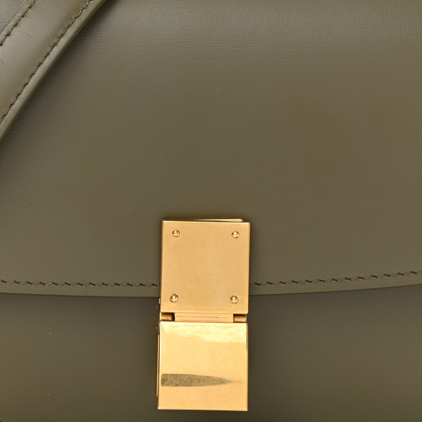 Box Calfskin Small Classic Box Flap Bag Army Green