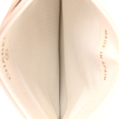 Chanel Caviar Quilted Crystal Card Holder White 5 of 9