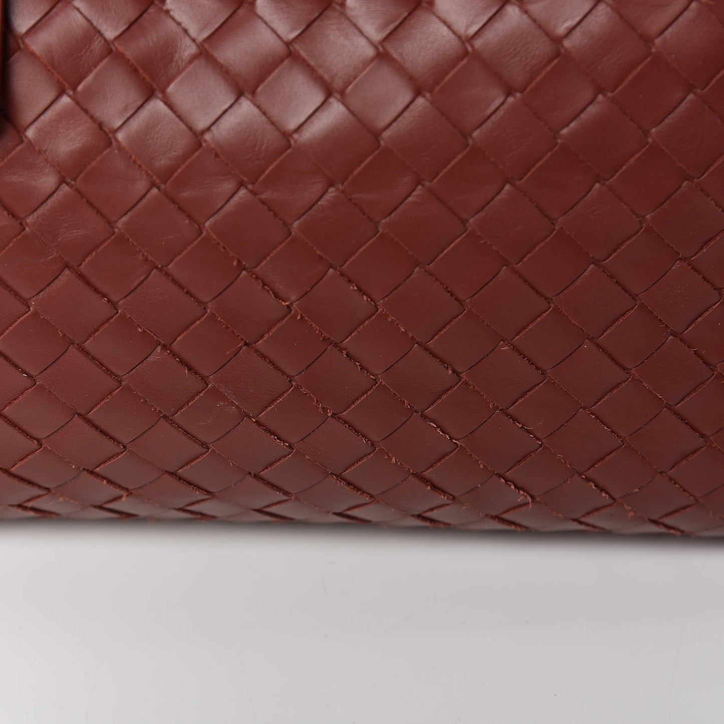 Calfskin Leggero Intrecciato Small Roma Brique