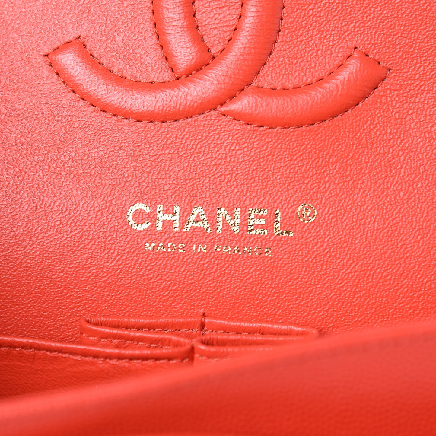 Caviar Quilted Medium Double Flap Red