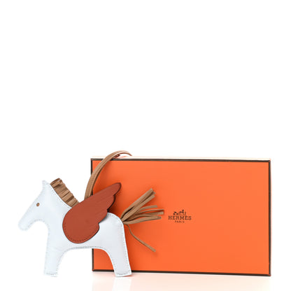 Hermes Milo Lambskin Grigri Rodeo Pegase Horse Bag Charm MM Bleu Brume 5 of 5