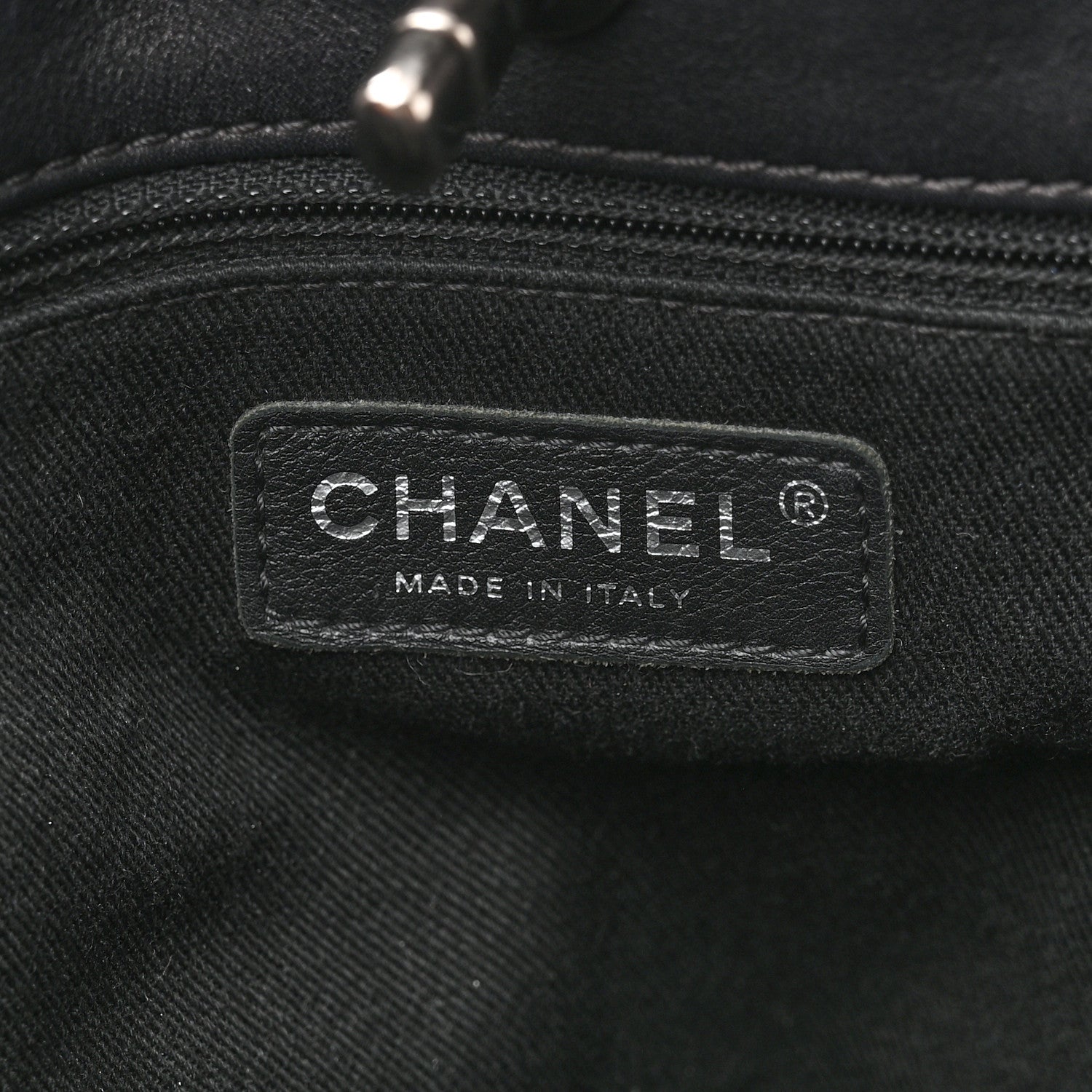 Chanel Calfskin Quilted Small Shopping In Chains Tote Black 6 of 9