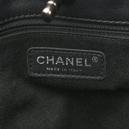 Chanel Calfskin Quilted Small Shopping In Chains Tote Black 6 of 9