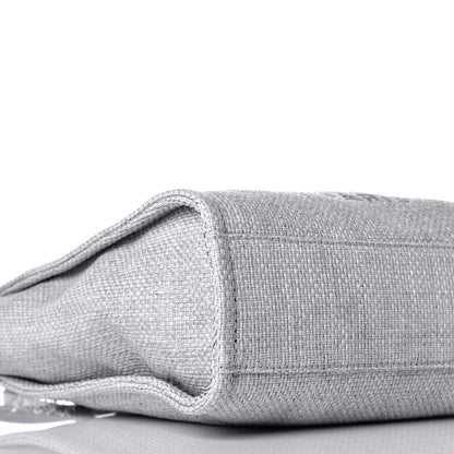 Chanel Woven Straw Raffia Mini Deauville Tote Grey 8 of 9