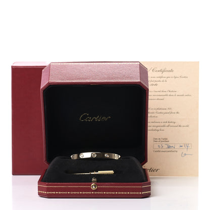 Cartier 18K Yellow Gold 4 Diamond LOVE Bracelet 16 6 of 6