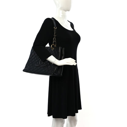 Chanel Caviar Quilted Grand Shopping Tote GST Black 2 of 9