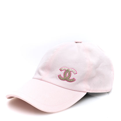 Chanel Cotton Sequin CC Cap Hat Light Pink 1 of 7