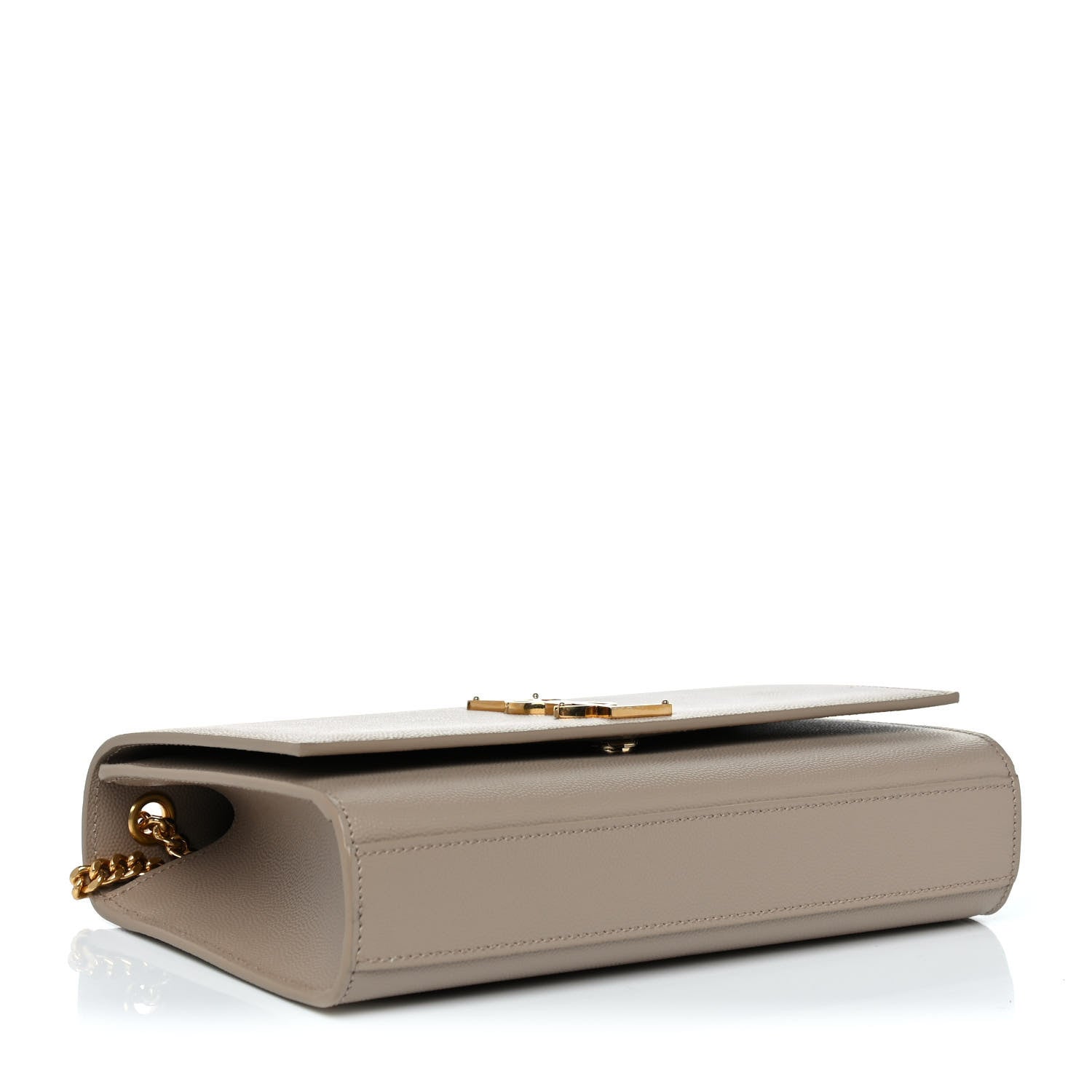 Saint Laurent Grain De Poudre Medium Monogram Kate Satchel Dark Beige 4 of 11
