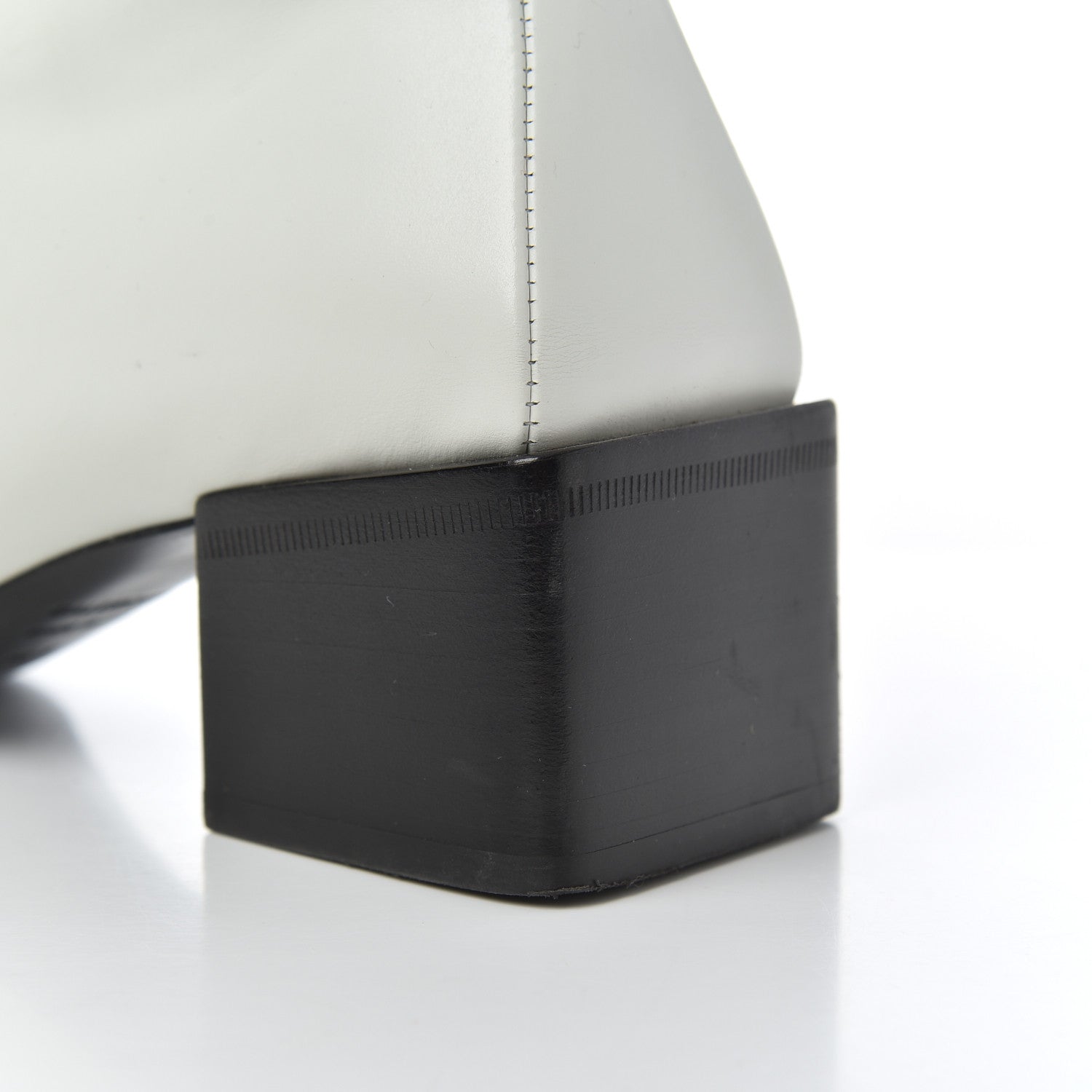 Balenciaga Calfskin Varenne BB Double Square Booties 36.5 White Gold 15 of 21