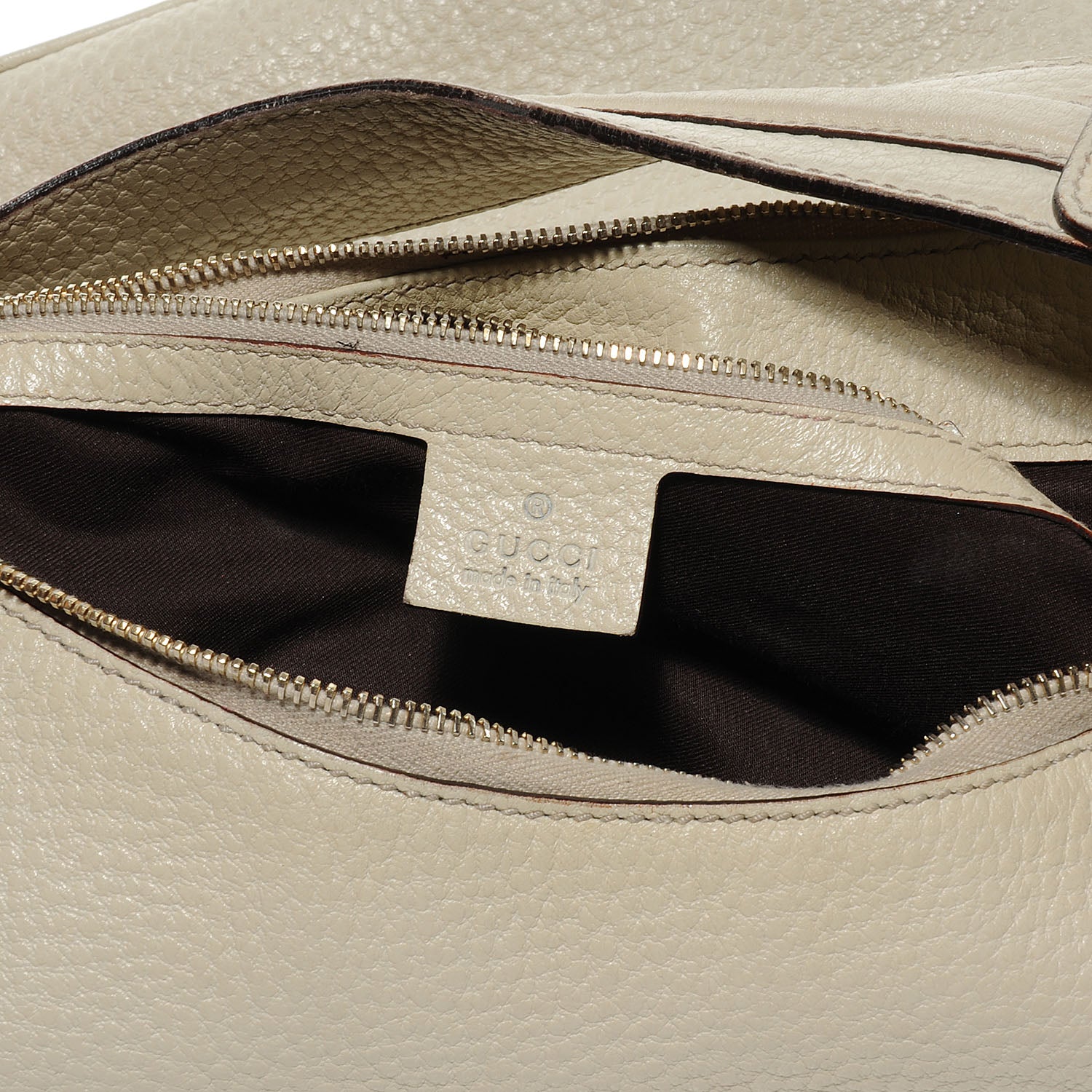 Gucci Leather Bamboo Ring Hobo Ivory 8 of 10