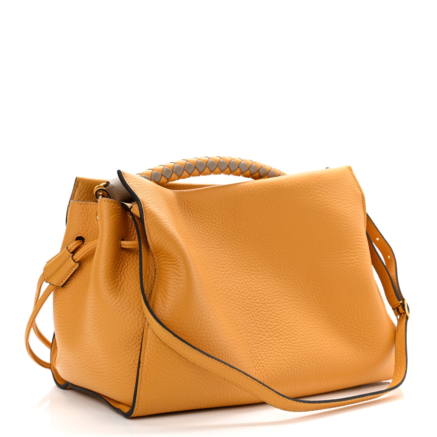 Heavy Grain Iris Tote Deep Amber
