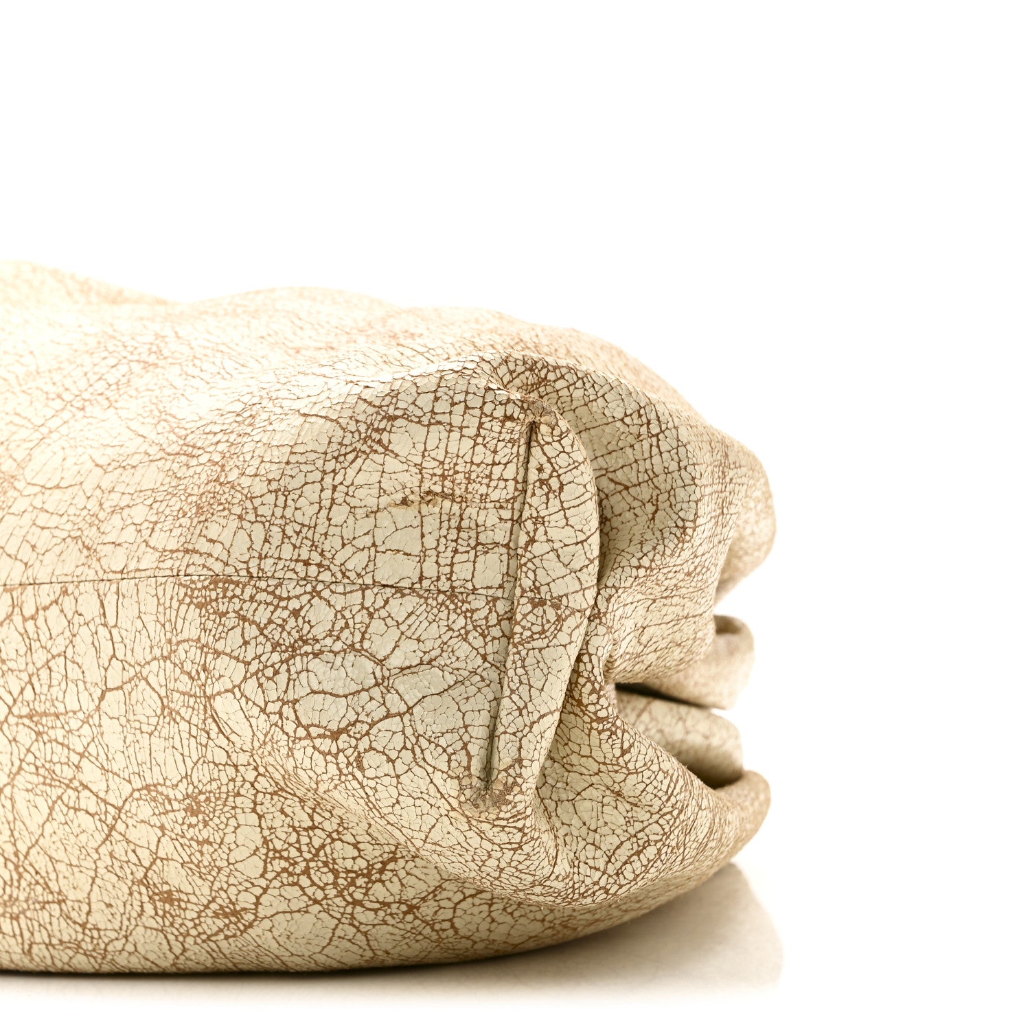 Bottega Veneta Crackled Calfskin The Pouch Oversized Clutch Zabaione 10 of 10