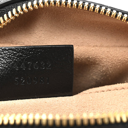 Gucci Monogram Matelasse Diagonal Small GG Marmont Chain Shoulder Bag Beige Black 7 of 11