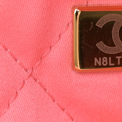 Chanel Shiny Calfskin Quilted Chanel 22 Coral Pink 8 of 11