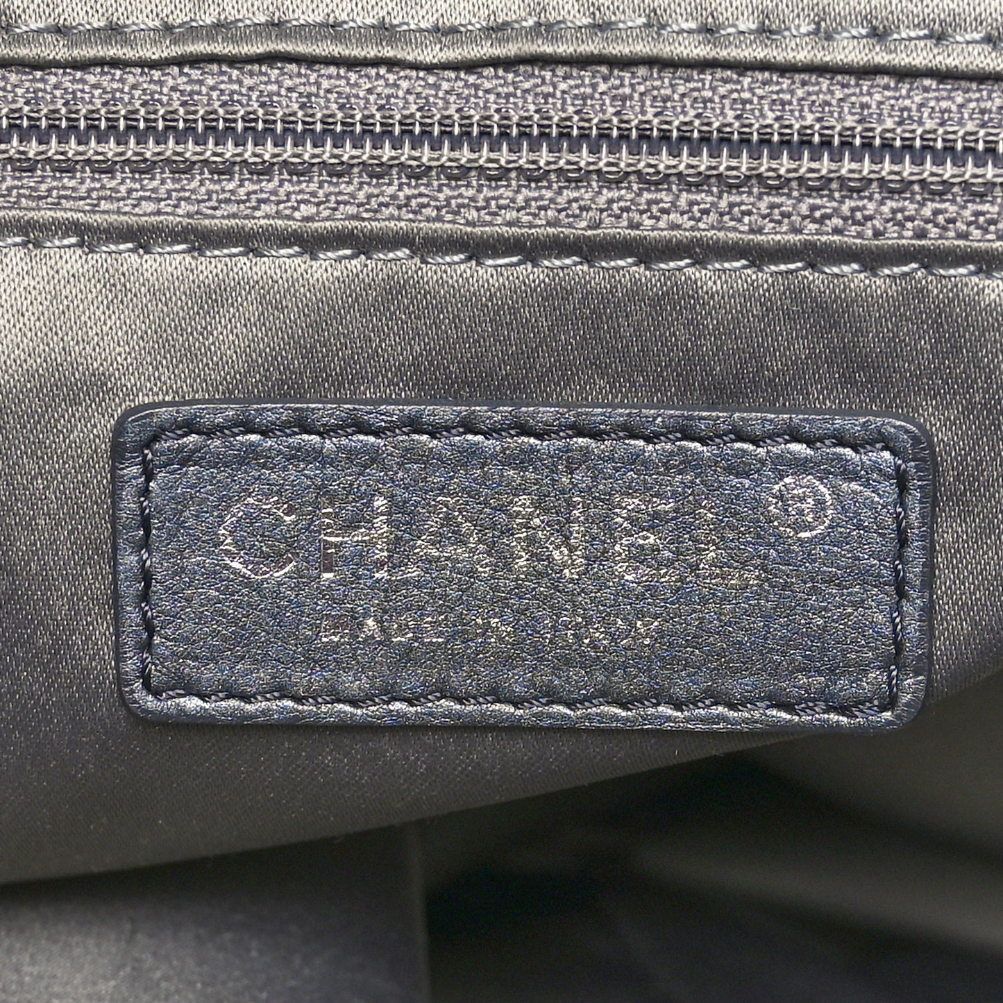 Metallic Lambskin Quilted Large Week End on Mars Tote Charcoal