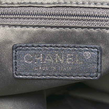 Chanel Metallic Lambskin Quilted Large Week End on Mars Tote Charcoal 8 of 13