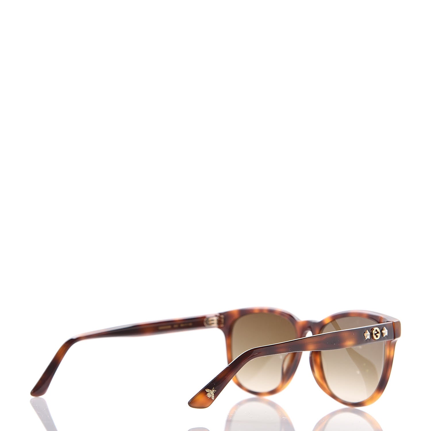 Gucci Round Frame Star Sunglasses GG0232SK Tortoiseshell 4 of 7