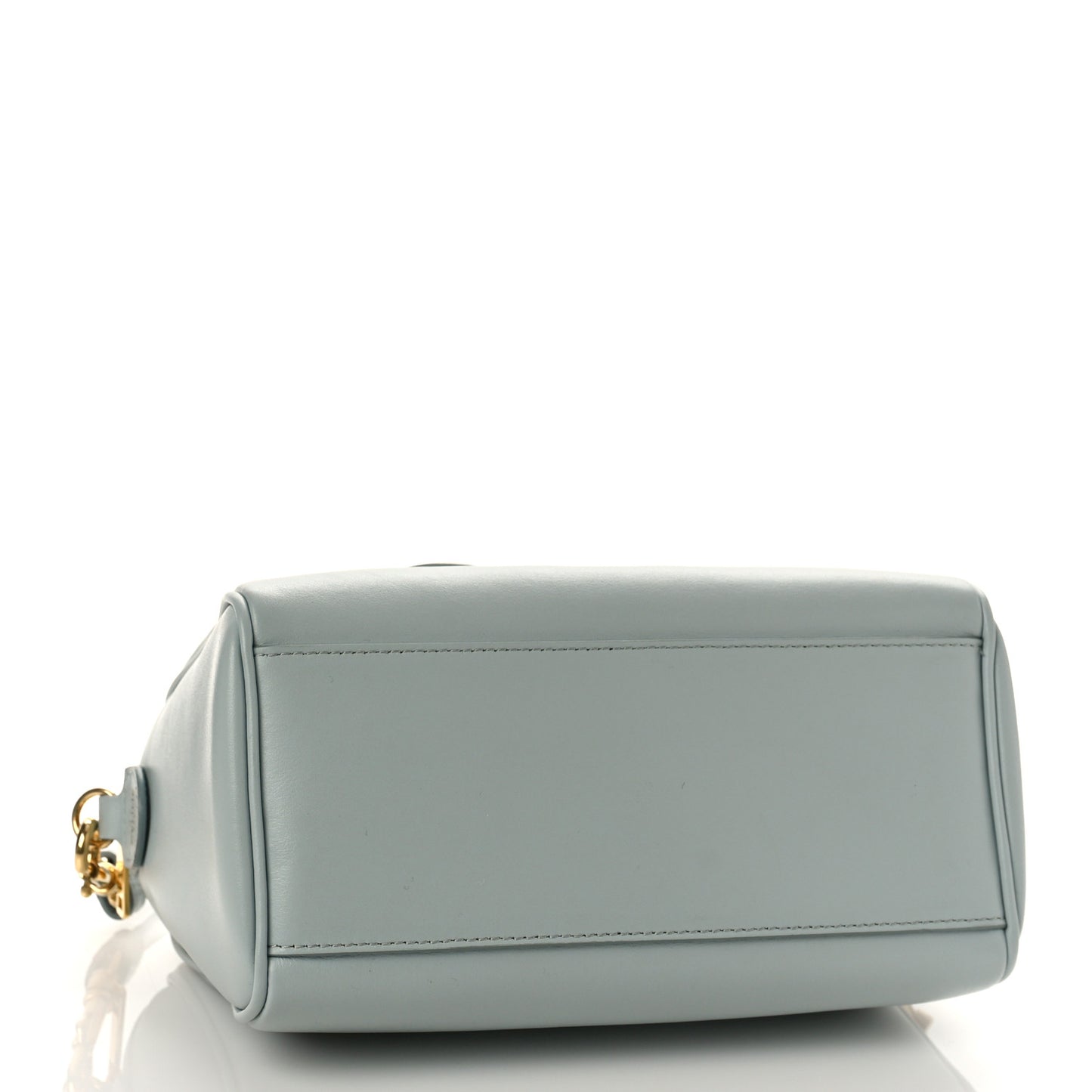 Smooth Calfskin Triomphe Small Boston Bag Soft Blue