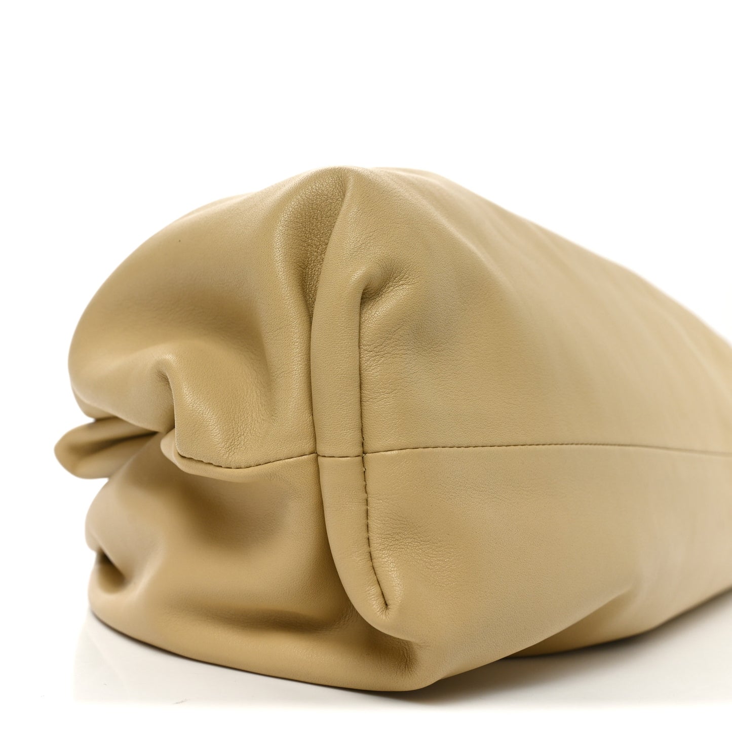 Smooth Butter Calf The Pouch Oversized Clutch Tapioca