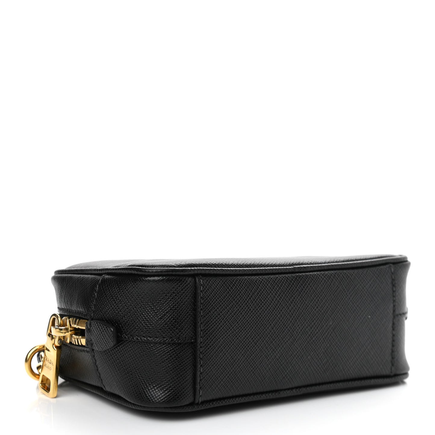 Saffiano Mini Camera Crossbody Bag Black