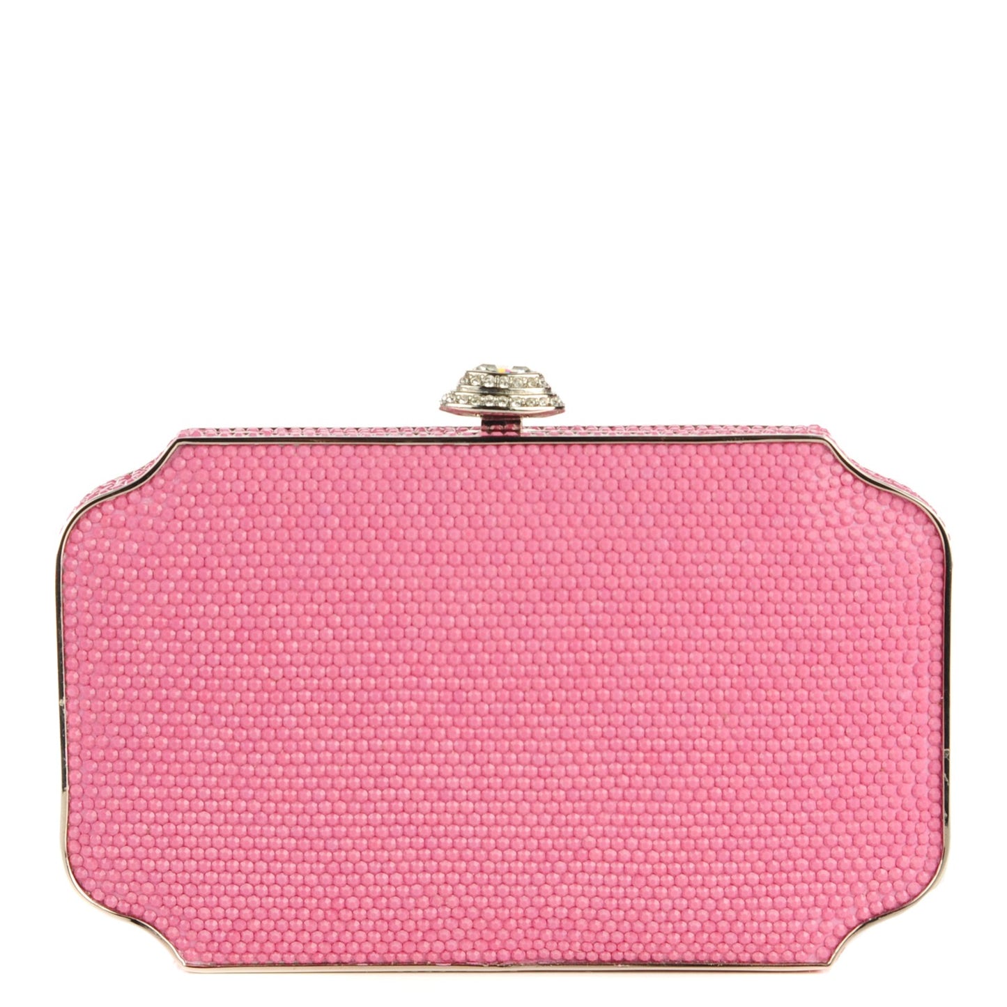 Swarovski Crystal Minaudière Clutch Pink