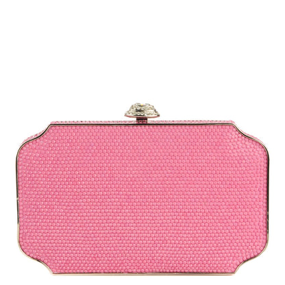 Judith Leiber Swarovski Crystal Minaudière Clutch Pink 1 of 6
