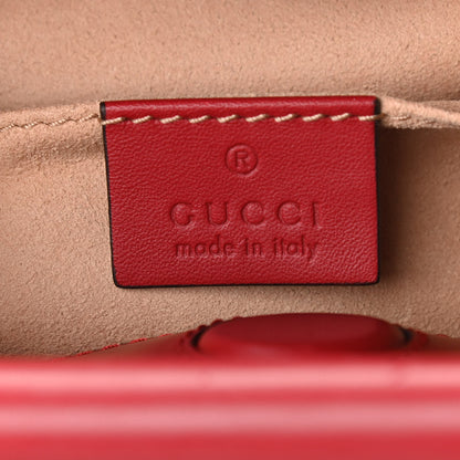 Gucci Nappa Bamboo Web Mini Nymphaea Top Handle Bag Hibiscus Red 7 of 15