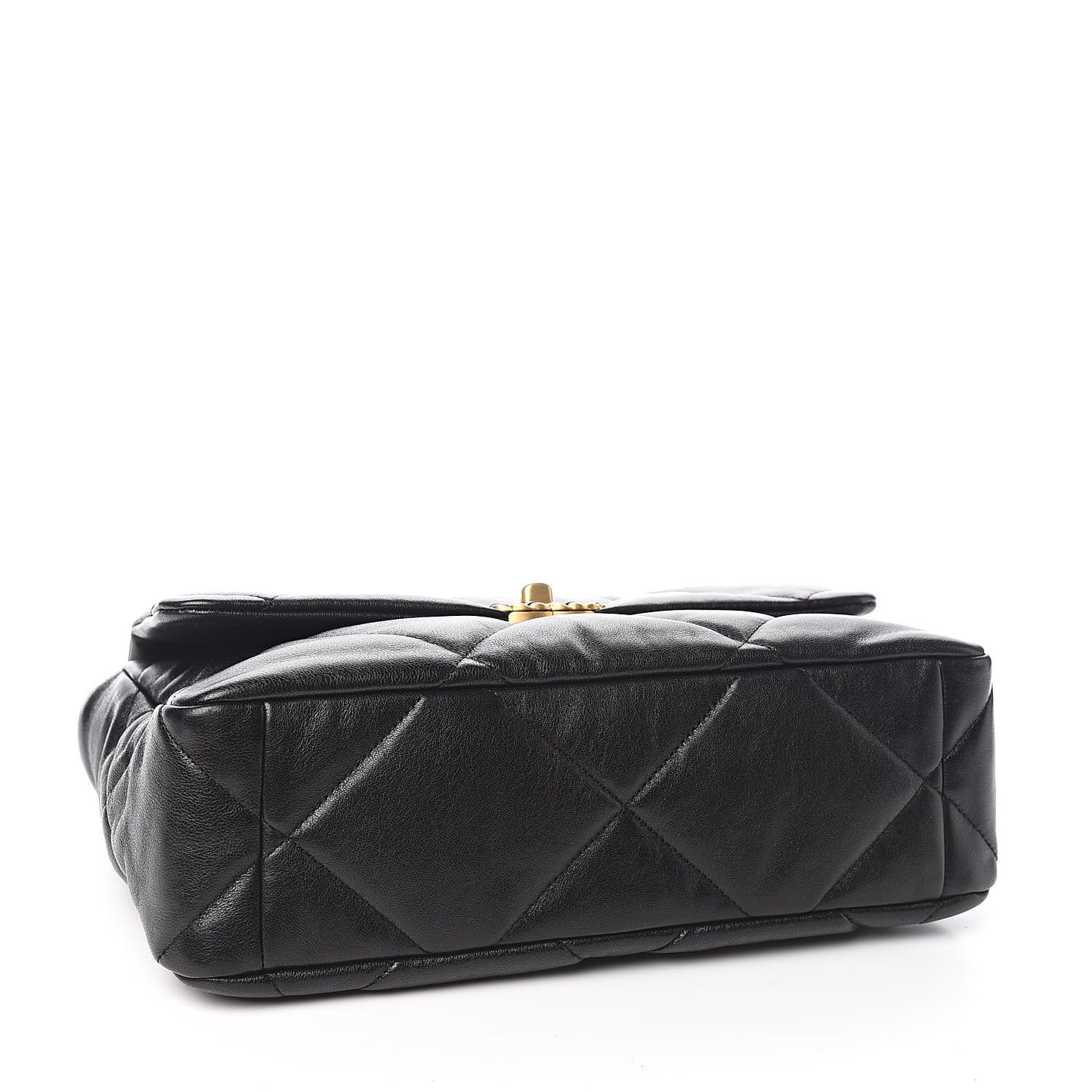 Lambskin Quilted Large 19 Flap Black