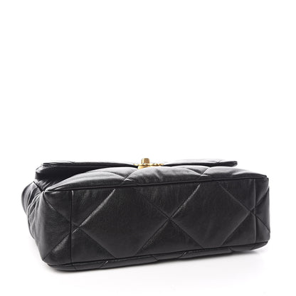 Chanel Lambskin Quilted Large 19 Flap Black 4 of 10