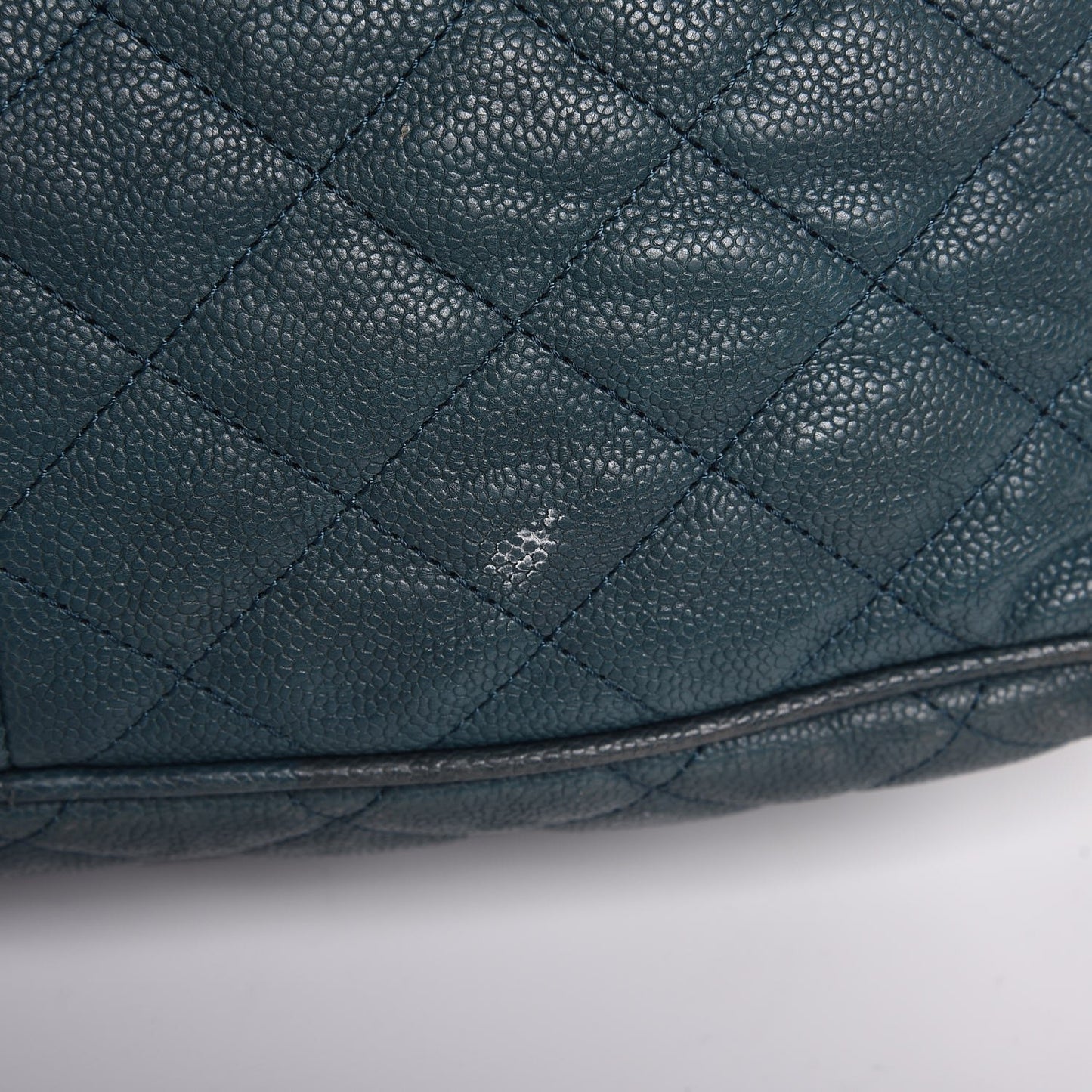Caviar Quilted Large Paradoxal Camera Case Turquoise