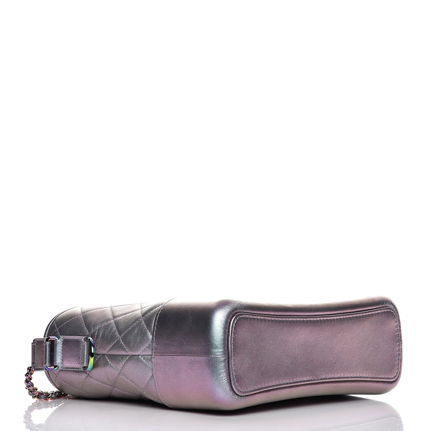 Iridescent Lambskin Calfskin Quilted Medium Gabrielle Hobo Light Purple