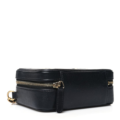 Chanel Caviar Quilted CC Filigree Vanity Clutch With Chain Black 4 of 10