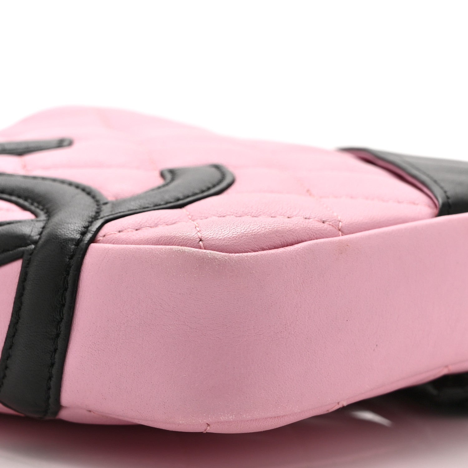 Chanel Calfskin Quilted Small Cambon Messenger Pink Black 9 of 10