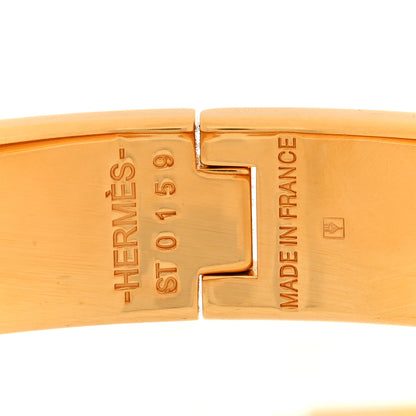 Hermes Enamel Narrow Clic Clac H Bracelet PM Rainbow Orange 4 of 4