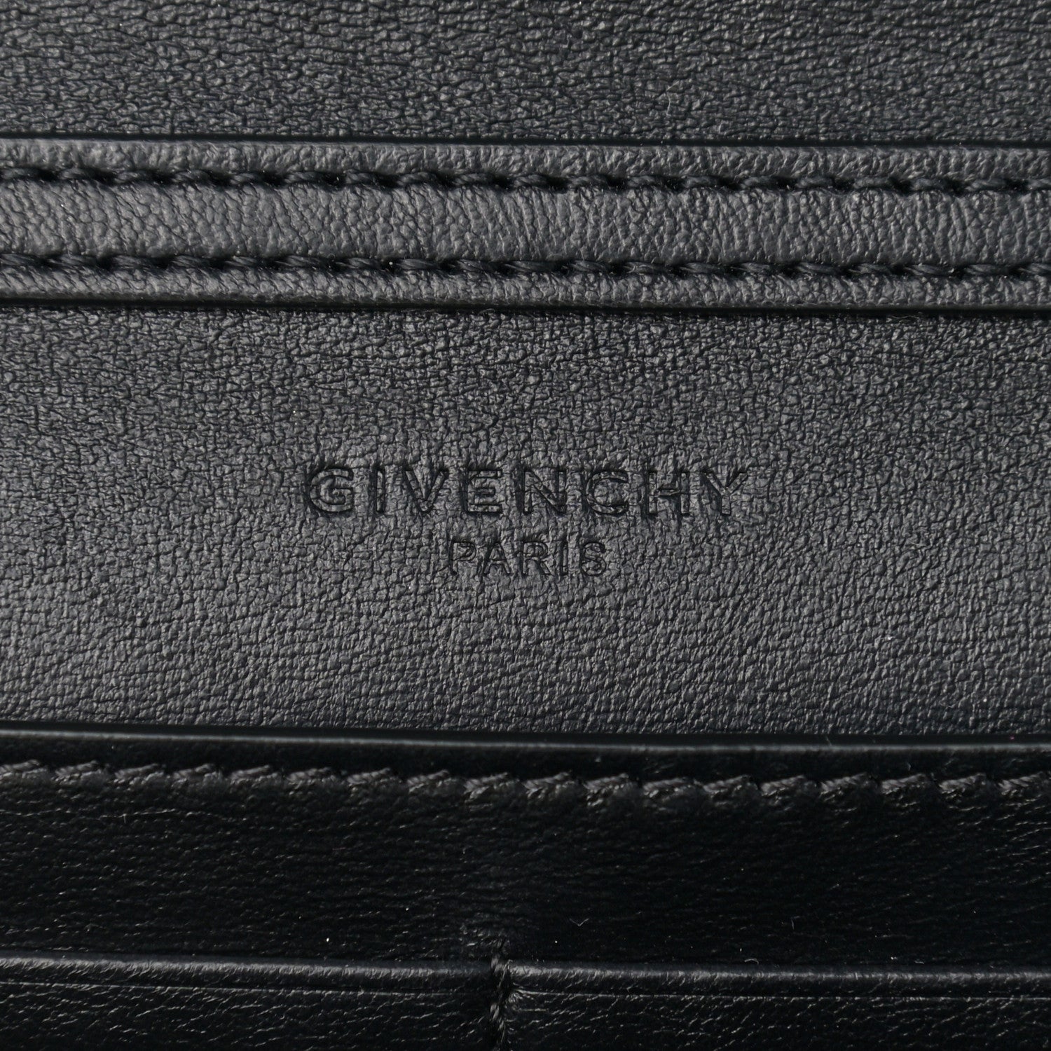 Givenchy Goatskin Quilted GV3 Chain Wallet Black 7 of 11