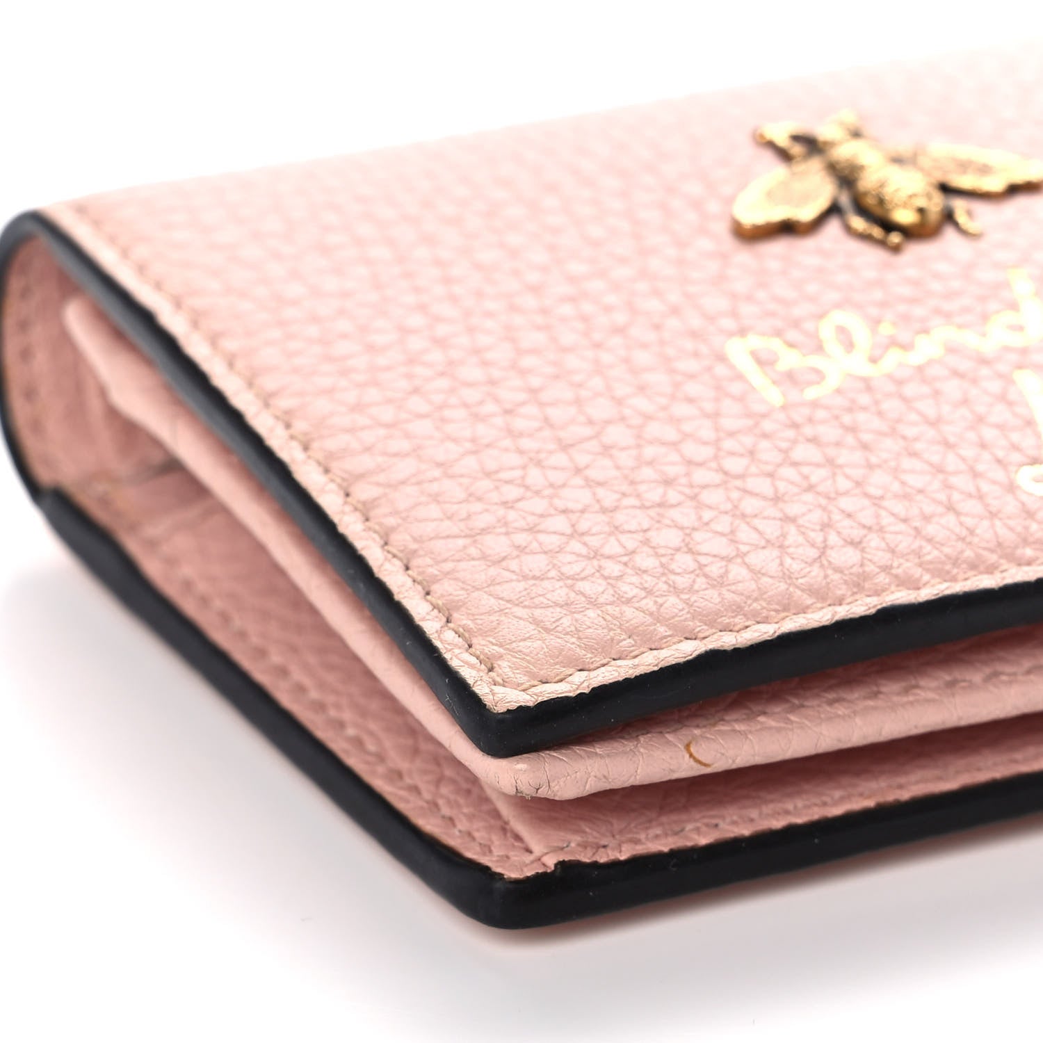 Gucci Cellarius Calfskin Blind for Love Animalier Card Case Perfect Pink 9 of 11