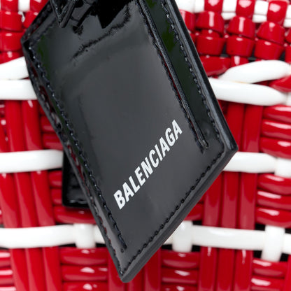 Balenciaga Faux Calfskin XXS Bistro Basket Red White 8 of 11