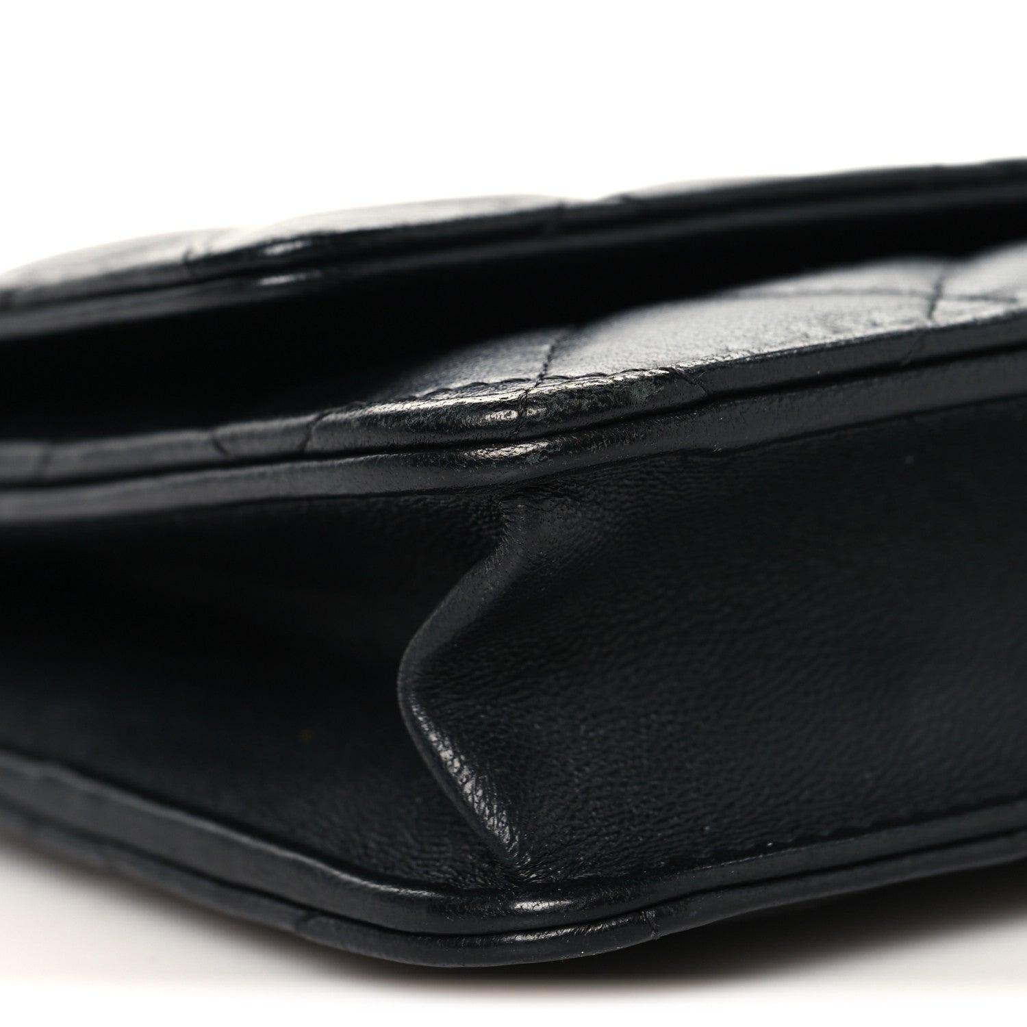 Chanel Lambskin Quilted Wallet On Chain WOC Black 10 of 13