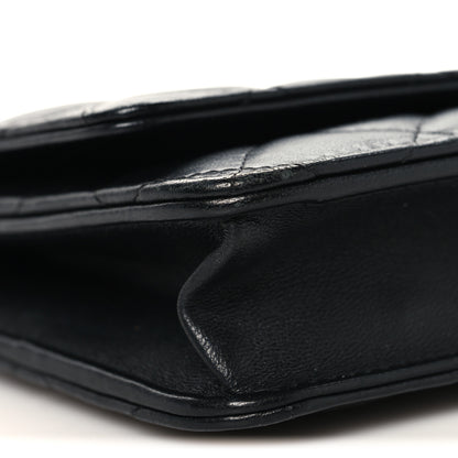 Chanel Lambskin Quilted Wallet On Chain WOC Black 10 of 13